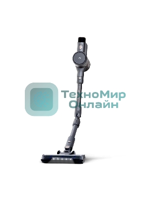 Пылесос вертикальный BQ VCA1004W серый, питание от аккумулятора, 50 Вт, уборка сухая/влажная, пылесборник 0.6 л, работа от АКБ max 35 мин.