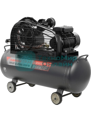 Компрессор поршневой Парма K-2200/100РМ масляный, 336 л/мин, 100 л, 2200 Вт, серый/черный
