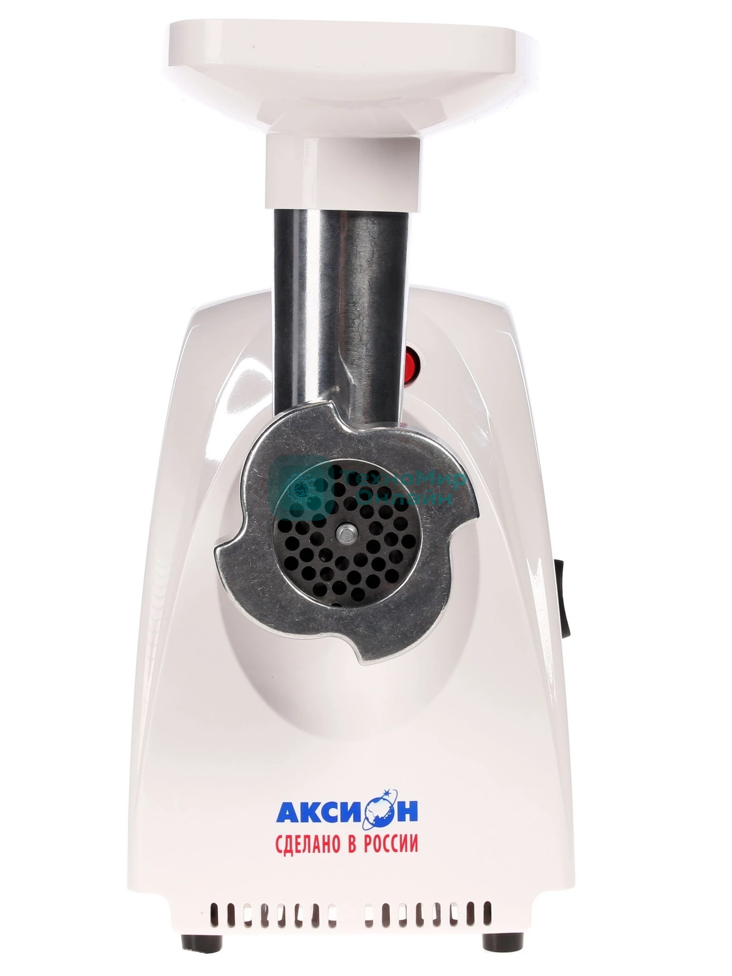 Мясорубка электрическая Аксион М31.02 белый, 1500 Вт, 1.7 кг/мин, реверс, защита от перегрузки, насадки - 7