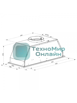 Вытяжка встраиваемая Zigmund & Shtain K 016.5 S серебристый, 52 см, 1050 куб. м/ч, 60 дБ