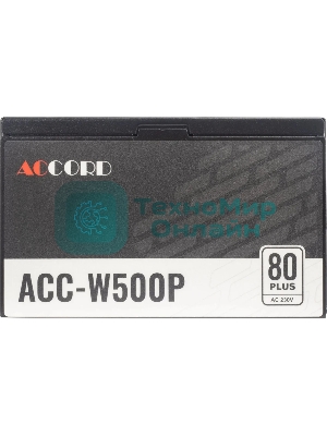 Блок питания Accord ACC-W500P, 550Вт, 80 PLUS WHITE,120мм, черный