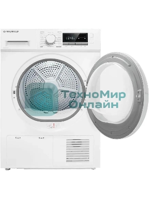 Сушильная машина MAUNFELD MFDM168WHE белый, 8 кг, сушка - конденсационная, программ - 16, 59.7 x 84.8 x 63.2 см