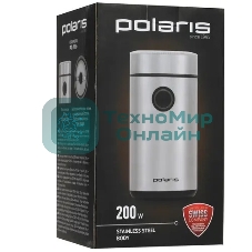 Кофемолка Polaris PCG-2016 200вт, 50гр. нержавеющая сталь
