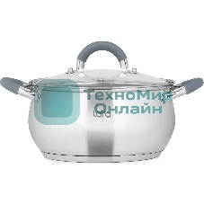 Кастрюля Lara LR02-482 BELL 20x11,5 см, 3,5 л, нержавеющая сталь 316L (хром/никель/молибден), с крышкой