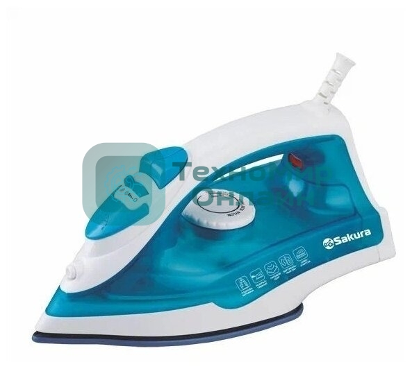 Утюг Sakura SA-3063NG 1800 Вт тефлон. подошва, пар. увлажнение, самоочист.