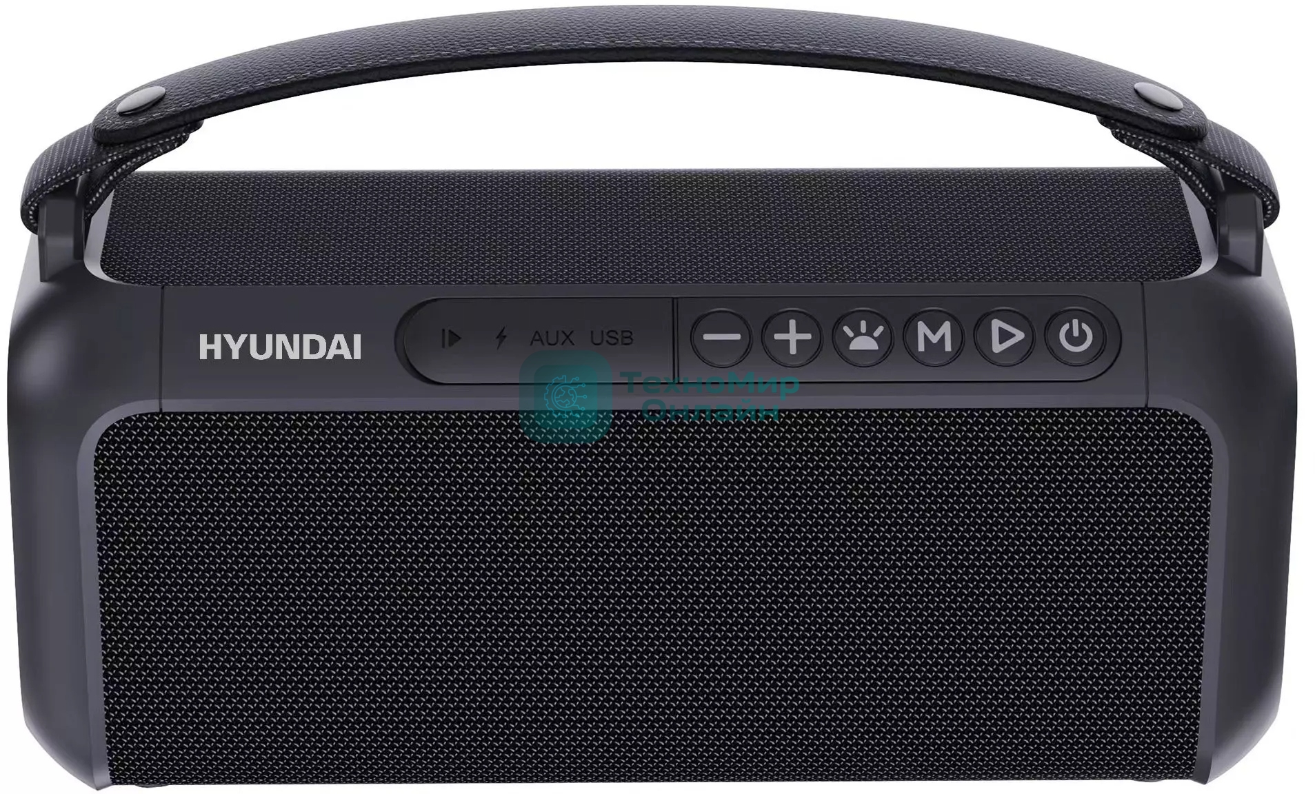 Колонка портативная Hyundai H-PS1007 черный 60W 2.0 BT 10м 2600mAh