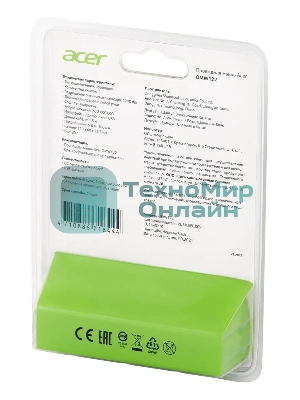 Мышь проводная Acer OMW122 черный, 1200 dpi, USB, кнопки - 3