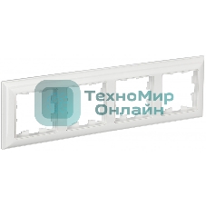 Рамка 4-местная IEK BRITE РУ-4-Бр DECOR 3D-форма белый