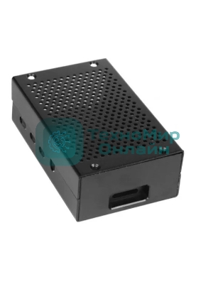 Корпус перфорированный Qumo, Aluminum Case, Raspberry Pi 4B, черный(RS026)