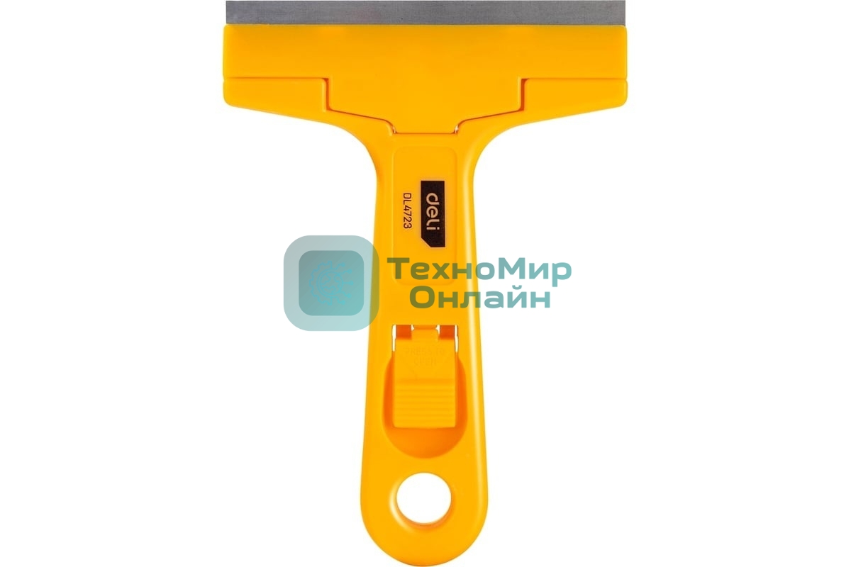 Скребок Deli DL4723C 145мм Ширина лезвия: 18 мм. Толщина лезвия: 0,5 мм. Высокопрочный пластик ручки. Лезвие из сплава.