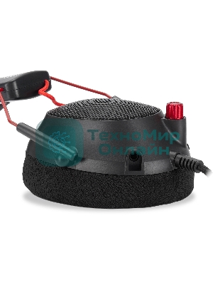 Наушники с микрофоном Оклик HS-L305G черный/красный 2м мониторные оголовье (2060511)