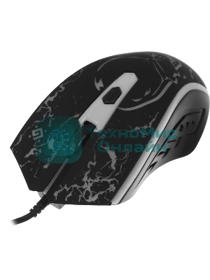 Мышь проводная Defender Overmatch GM-069 черный, 2400 dpi, USB, кнопки - 4