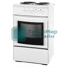 Плита электрическая Flama AE 1406 W белый, конфорок 4 электрических, духовка 50 л, 50 см x 85 см x 60 см