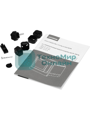 Микроволновая печь встраиваемая Hyundai HBW 2040 IX серебристый, 20 л, 800 Вт, переключатели - кнопки/поворотный механизм