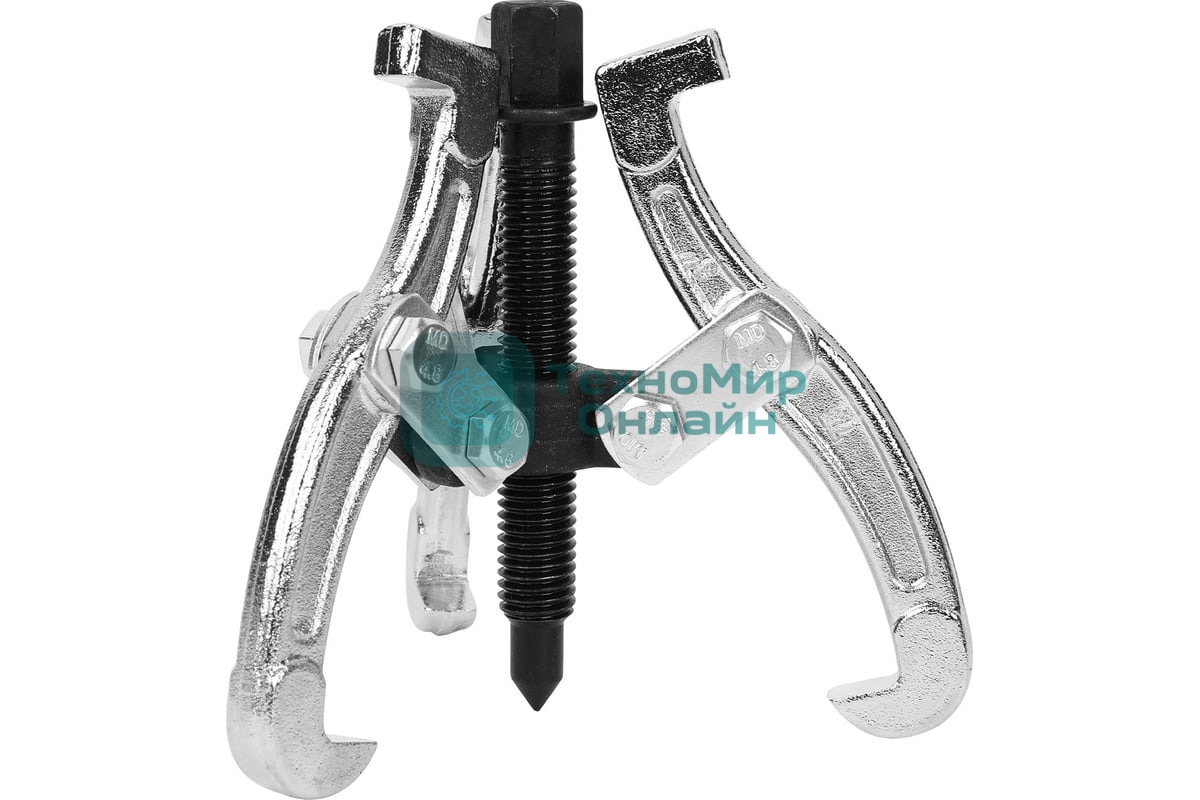 Съемник подшипников трехзахватный Deli DL-S3 75мм(рабочий ход болта), внешний диаметр 15-80мм, внутренний диаметр 35-60мм, сталь 45#