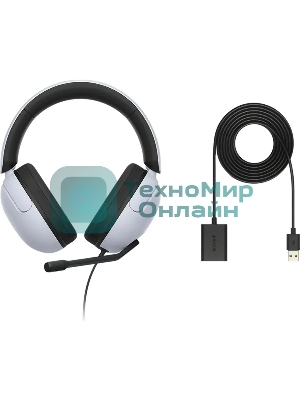 Проводная гарнитура Sony INZONE H3 белый/черный, накладные, jack 3.5 мм