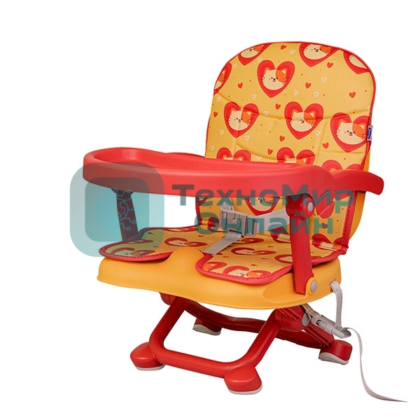 Стульчик для кормления BQ BCH012 Cat in a heart. Стульчик-бустер BQ BCH012. Гипоалергенные безопасные материалы/Съемный чехол из экокожи. Удобный, устойчив к загрязнению и легко моется/Съемная столешница/Безопасность малыша: устойчивая конструкция, нескользящие ножки, надежная фиксация на стуле, разделитель для ног для дополнительной фиксации/4 уровня высоты/Благодаря своей компактности, легкой сборке и наплечной лямке его можно брать с собой на природу, в гости или путешествие