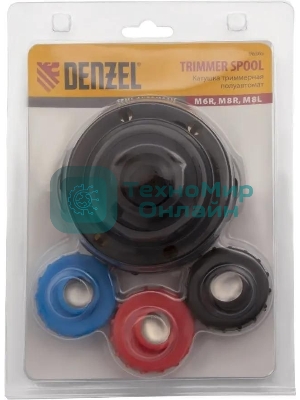 Катушка триммерная полуавтомат шестигранник Denzel HEX х15,6 болт М6 правый М 96365