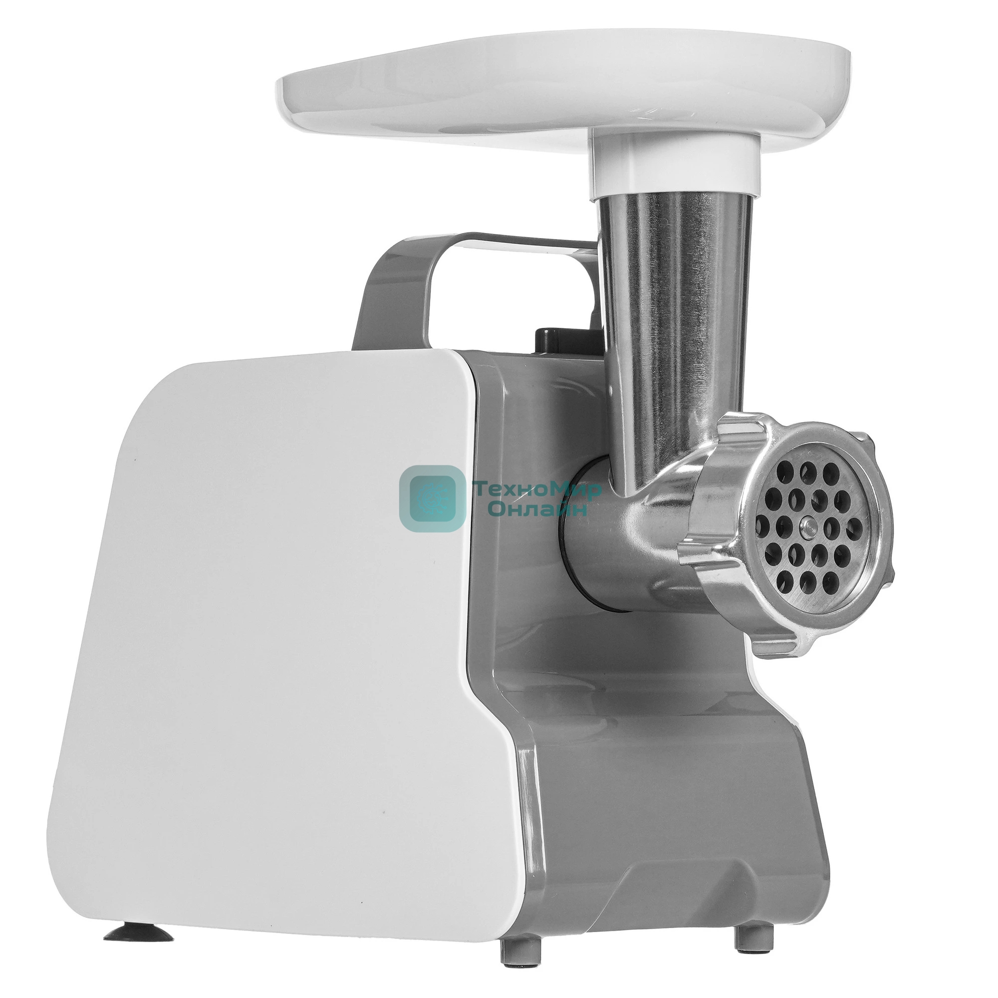 Мясорубка электрическая АКСИНЬЯ КС-2007С белый, 2000 Вт, 2.0 кг/мин, реверс, защита от перегрузки, насадки - 5