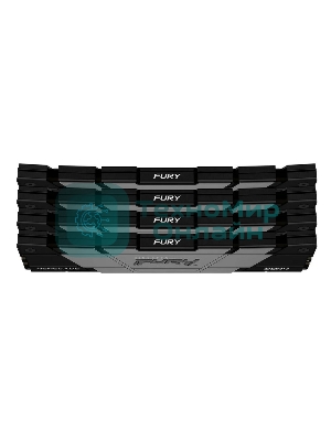 Оперативная память Kingston Fury Renegade, DDR4, 128GB (4x32GB), 3200MHz, CL16, DIMM, радиатор, черный