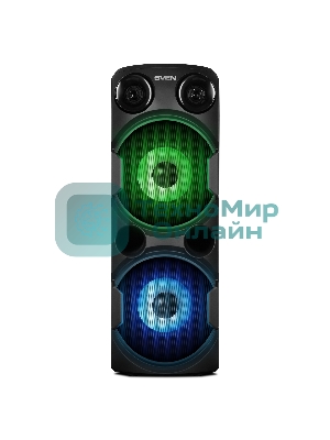 Колонка АС SVEN PS-750, черный (80 Вт, TWS, Bluetooth, FM, USB, microSD, LED-дисплей, 2х4400мА*ч)