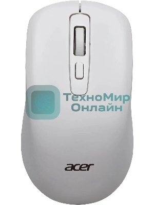 Мышь беспроводная Acer OMR309 белый, 1600 dpi, радиоканал, USB, кнопки - 4