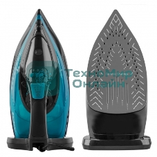 Утюг Endever Delta-227 черный/лазурно-синий, 2400 Вт, 50 г/мин, 150 г/мин, 330 мл