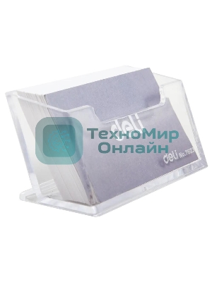 Подставка Deli E7623 для визиток 100х38х82мм, прозрачный