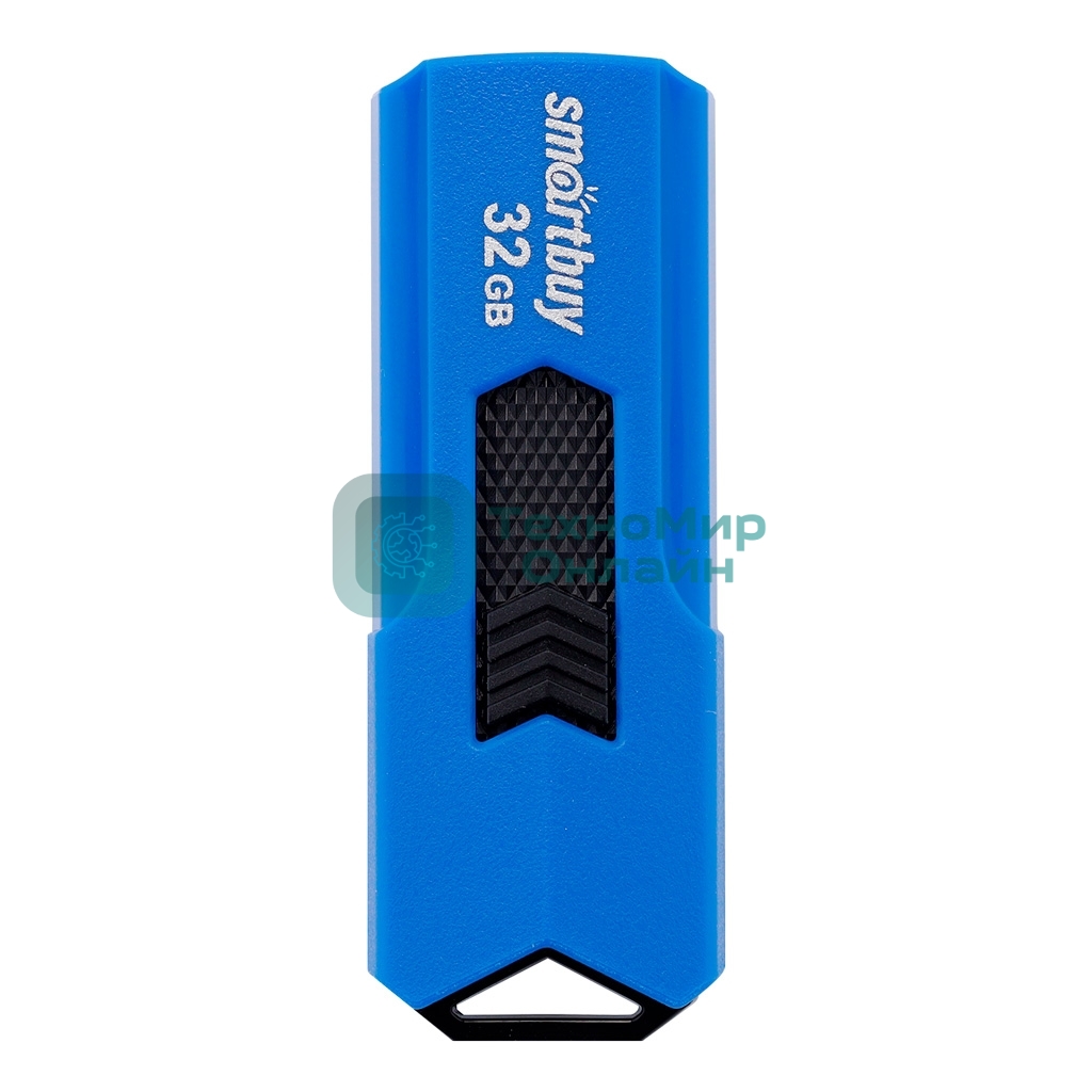 Флешка USB Smartbuy STREAM Blue (SB32GbST-B), 32Gb, USB 2.0, R/W 25/15, синий/черный
