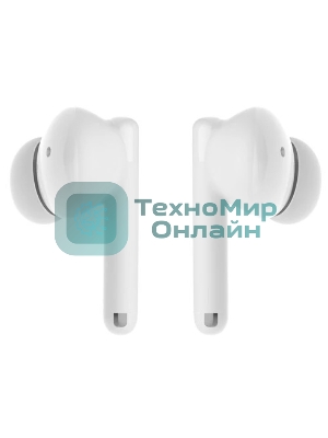 Наушники TWS Tecno Buds 4 белый, вкладыши, Bluetooth, до 6 ч