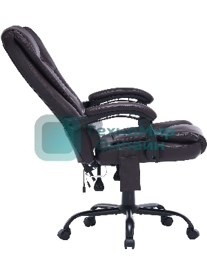 Кресло Cactus CS-CHR-OC03M-BR темно-коричневый, экокожа, подголовник