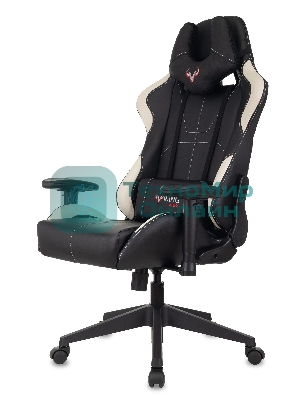 Кресло Бюрократ VIKING 5 AERO WHITE черный/белый, экокожа, 120 кг, механизм качания