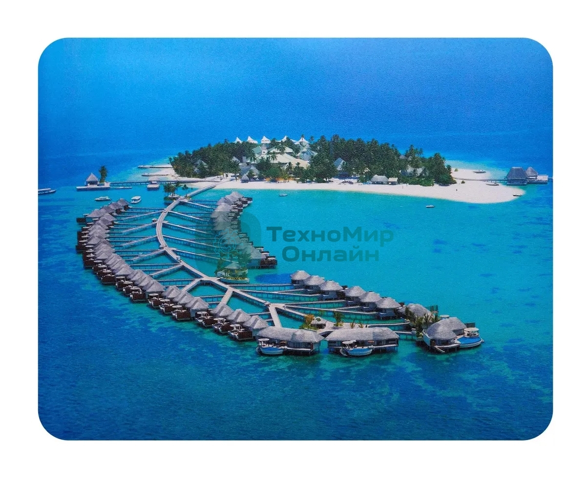 Коврик для мыши Buro BU-M10020 рисунок/тропический отель