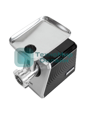 Мясорубка электрическая JVC JK-MG128 черный, 2500 Вт, 2.7 кг/мин, реверс, металлический лоток, насадки - 4