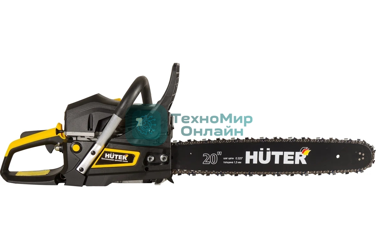 Бензопила Huter BS-52 70/6/32.4 квт, 52 см3, бак 0,55 л, антивиб. система, шина 50 см/20
