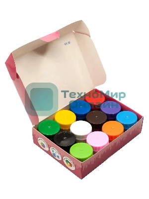 Гуашь Silwerhof Монстрики, 12 цветов, баночка, 20 мл, картонная коробка