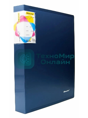 Папка с 60 прозрачными вкладками Silwerhof Perlen 292961-74 A4 1мм, карман синий металлик