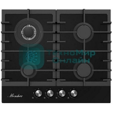 Газовая варочная панель встраиваемая Monsher MKFG 60 G-GFT черный