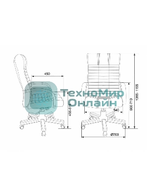 Кресло Бюрократ KB-10WALNUT/B/LEATH черный, кожа