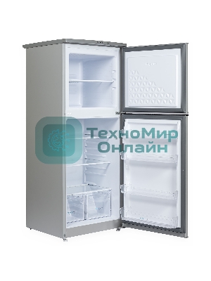 Холодильник Бирюса M553 металлик двухкамерный 160/70л морозилка сверху автоматическое оттаивание