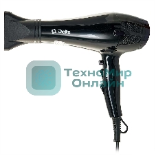 Фен Delta DL-0938 черный, 2000 Вт, ионизация