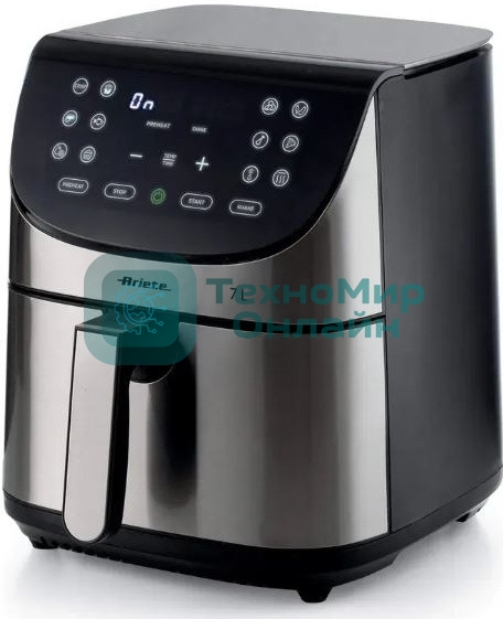 Аэрофритюрница Ariete 4628/00 черный/серебристый, 1800 Вт, 7 л, сенсор, 12 программ
