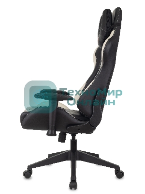 Кресло Бюрократ VIKING 5 AERO WHITE черный/белый, экокожа, 120 кг, механизм качания