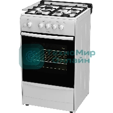Плита газовая Darina 1B1 GM 441 008 W белый/черный, конфорок 4 шт, духовка 50 л, 50 см x 85 см x 51 см