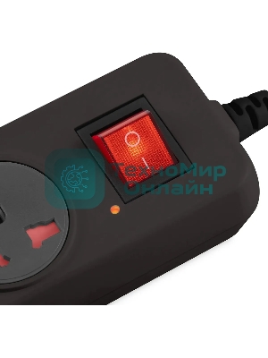 Сетевой фильтр Buro 500UNH-5-BG 5 м, 5 розеток, черный/серый, коробка