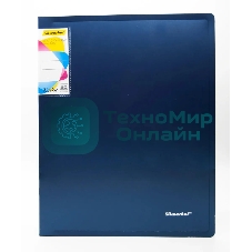 Папка с 60 прозрачными вкладками Silwerhof Perlen 292961-74 A4 1мм, карман синий металлик