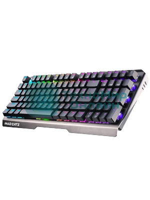 Клавиатура проводная игровая Mad Catz S.T.R.I.K.E. 13 US БЕЗ РУССКОЙ РАСКЛАДКИ черная (CHERRY MX RED Switch, 96 кл., RGB подсветка, USB)