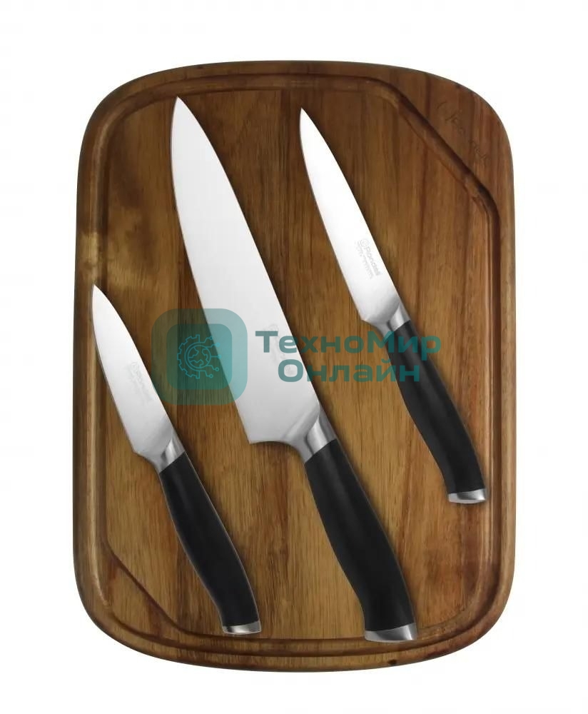 Набор ножей кухонных Rondell RD-1773 компл.: 4предм. черный блистер