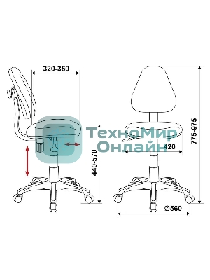 Кресло Бюрократ KD-4/PENCIL-GN зеленый, ткань, 120 кг