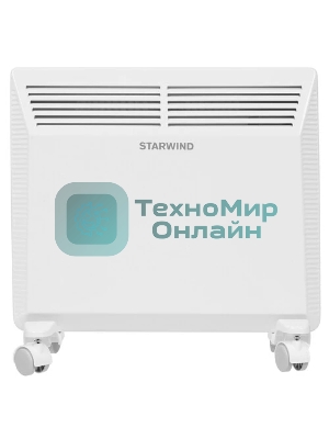 Конвектор электрический Starwind SHV5010, белый, 1000 Вт, 15 м2, термостат, 1 режим мощности